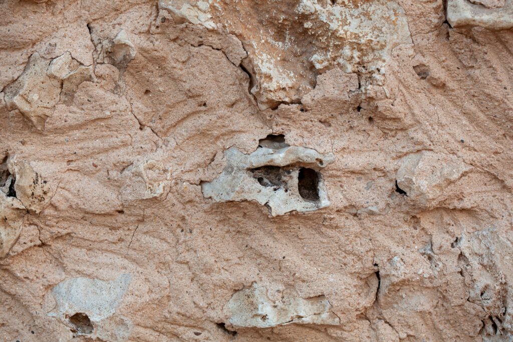 Ventilation system within a termite mound.