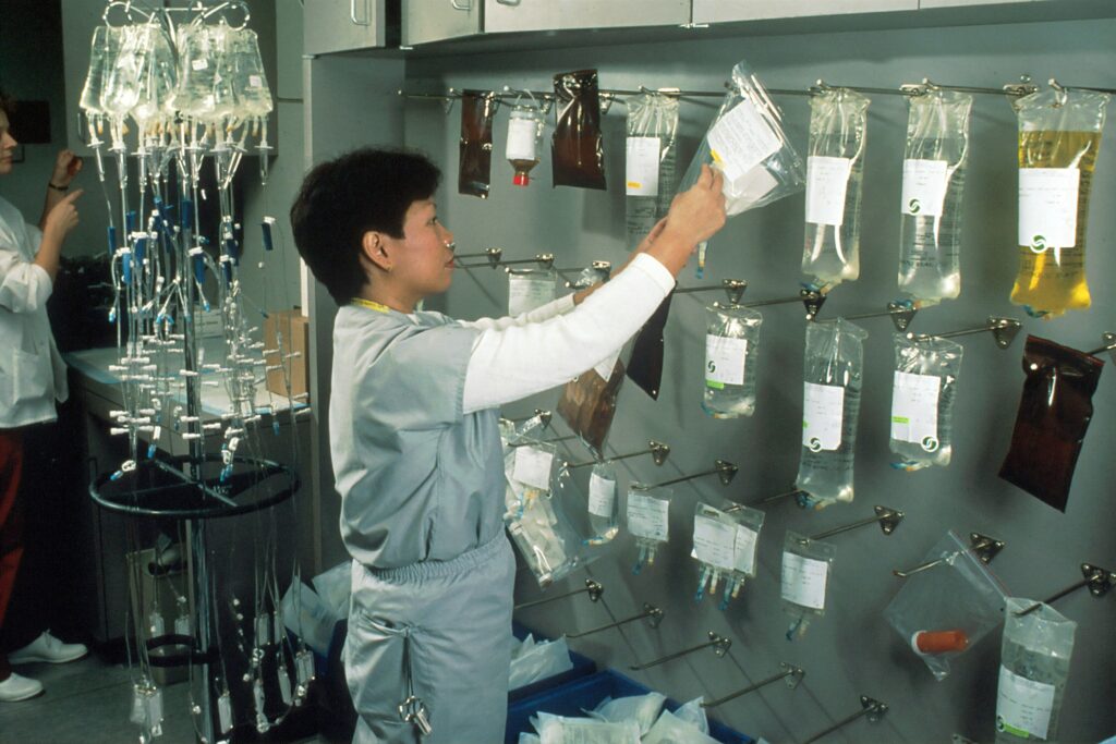 Scientist in lab studying decomposition process and soil improvement technologies