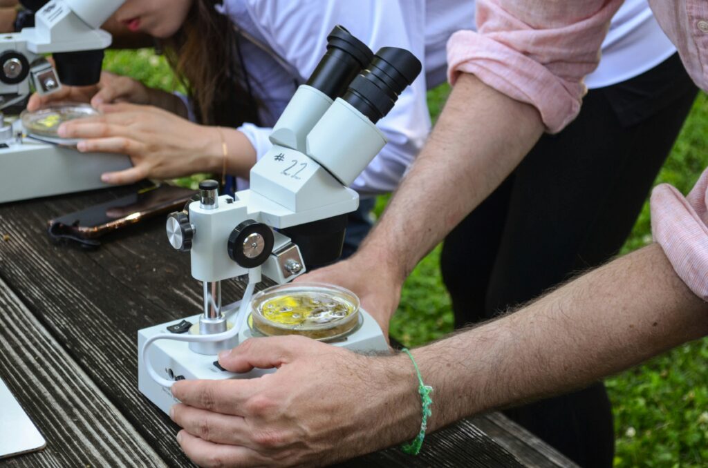Indigenous researcher and scientist collaborating on ethical bioprospecting