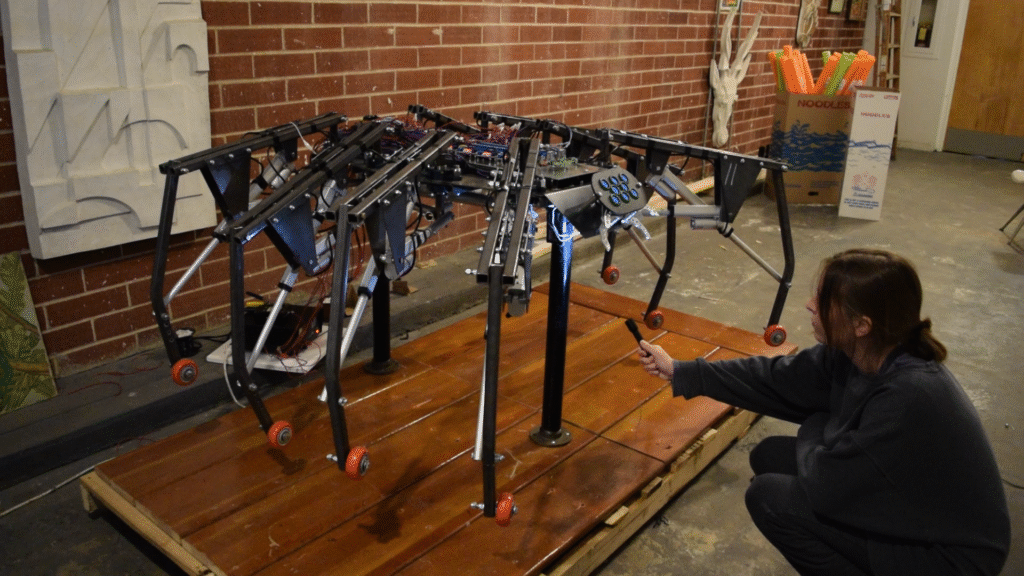 A spider robot in the making