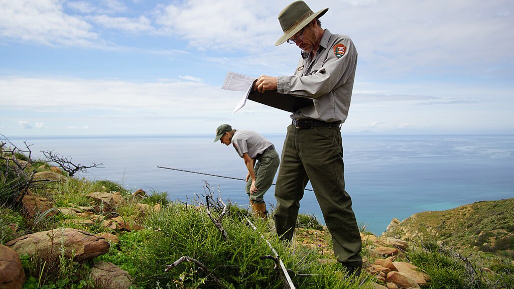 Researchers taking notes