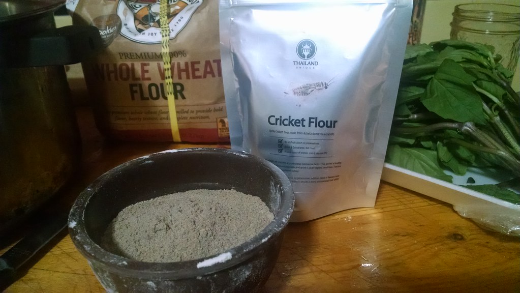 Cricket flour in a bowl