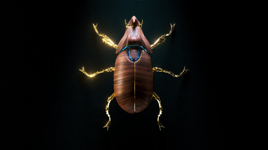 A complete visual timeline showing the Hercules beetle’s transformation from larva to adult, highlighting each stage of its life cycle.
