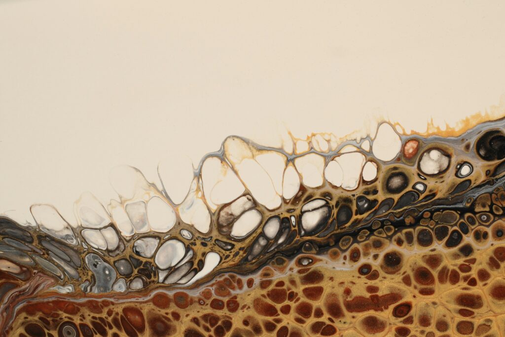 Microscopic image of a branching tracheal network inside an insect
