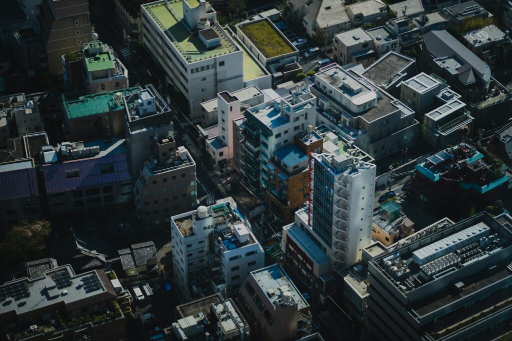 Aerial view of city buildings during daytime