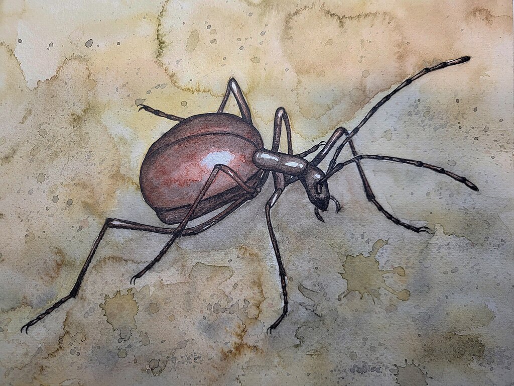 A cave beetle illustration